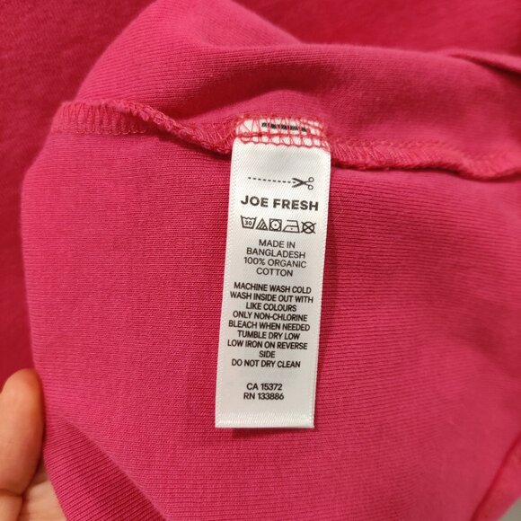 Joe Fresh Pink Organic Cotton Short Sleeve Tee Top | Small - Picture 5 of 5